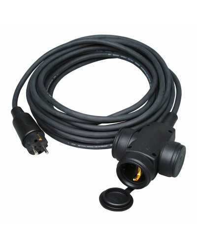 Cavo Prolunga Kopp Nero 10 m, Triplo Bipolare, Ideale per Uso Esterno (H07RN-F)