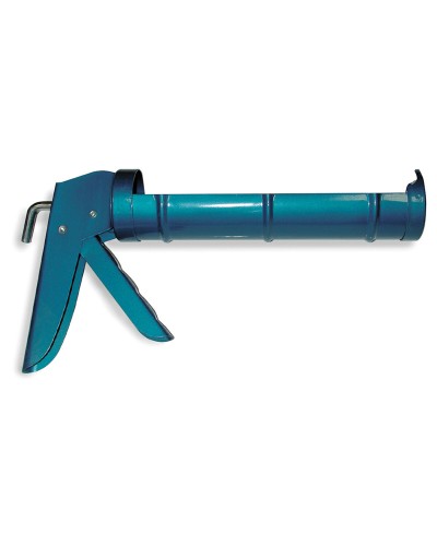 Pistola de silicona profesional Unecol para aplicaciones industriales.
