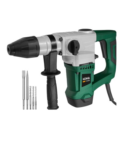 Taladro Percutor Koma Tools de 900 W con Empuñadura Suave y Portabrocas de 13 mm para Trabajos de Demolición y Perforación.
