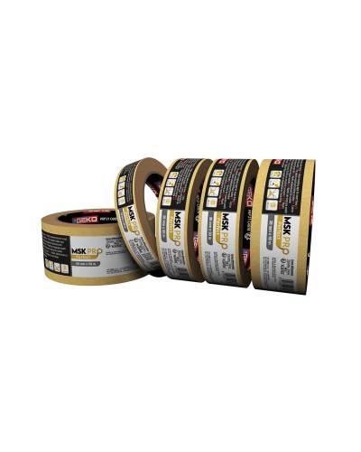 Afplaktape Geko MSK Pro Perfect Acryl Papier 19 mm x 50 m