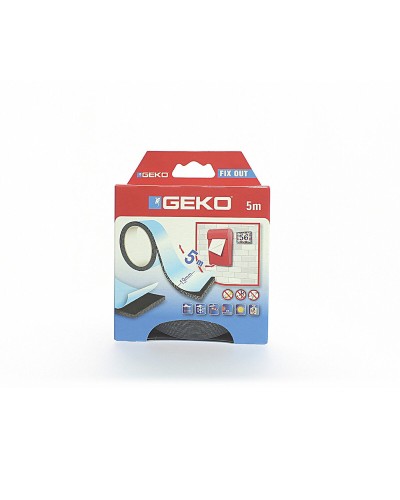 Geko Doppelseitiges Klebeband Schwarz, 19 mm x 5 m, für Sichere und Dauerhafte Befestigungen
