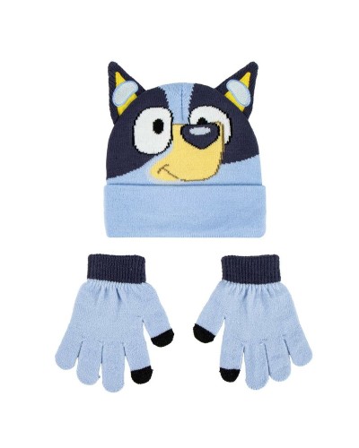 Hat & Gloves Bluey Blue