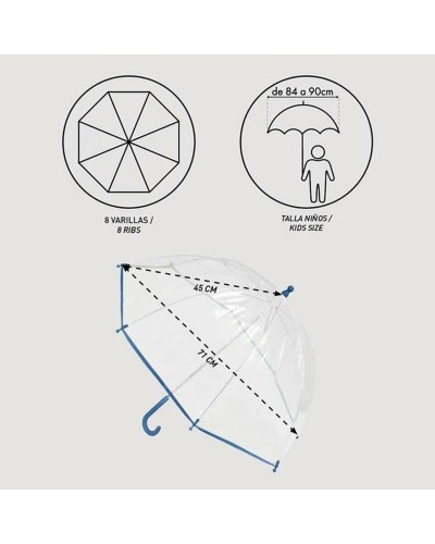 Parapluie Bulle Minnie Mouse 2400-0512 Rouge 100 % POE 45 cm