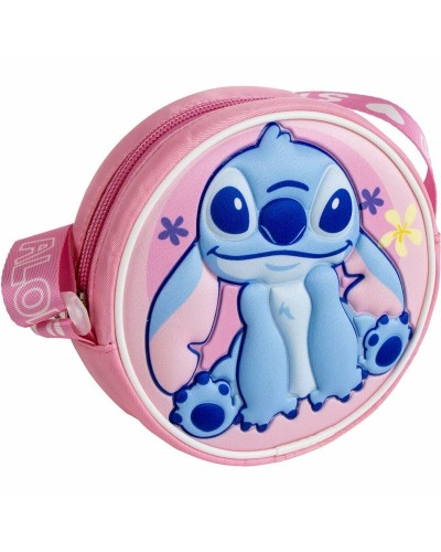 Bolso Bandolera Stitch Rosa 13 x 13 x 4 cm