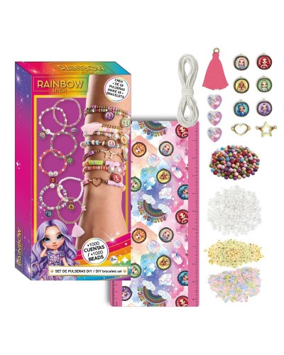 Kit per Creare Braccialetti e Collane Rainbow High Multicolore
