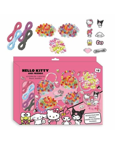 Kit zur Herstellung von Armbändern und Halsketten Hello Kitty Bunt