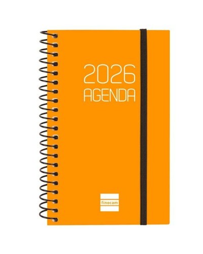 Agenda Finocam OPAQUE Arancio Mini 7,9 x 12,7 cm 2026