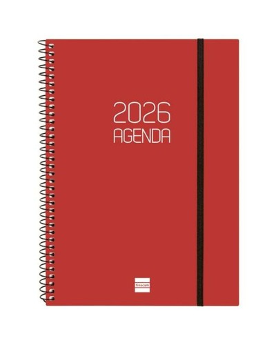 Diary Finocam OPAQUE Burgundy A5 15,5 x 21,2 cm 2026