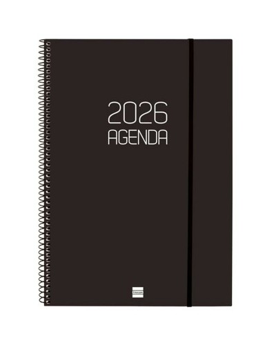 Agenda Finocam OPAQUE Nero A4 21 x 29,7 cm 2026