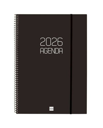 Agenda Finocam OPAQUE Noir A4 21 x 29,7 cm 2026