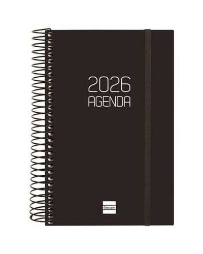 Agenda Finocam OPAQUE Zwart 11,7 x 18,1 cm 2026