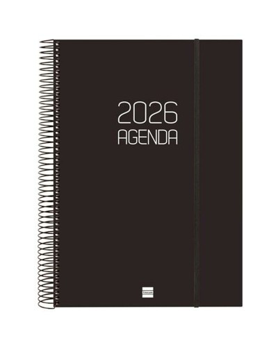 Diary Finocam OPAQUE Black A4 21 x 29,7 cm 2026
