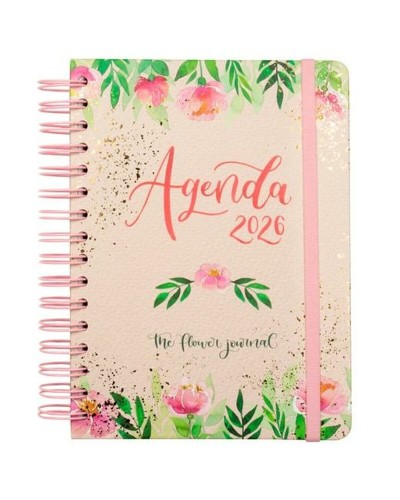 Agenda Finocam THE FLOWER JOURNAL A5 15,5 x 21,2 cm Rose 2026