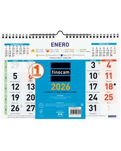 Wandkalender Finocam Bunt Papier 2026 30 x 21 cm