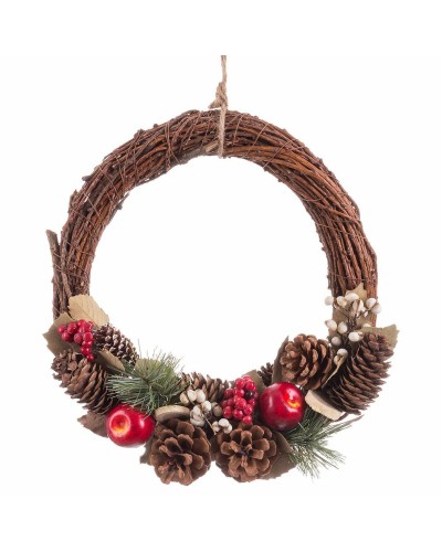 Kerstkroon Multicolour Natuurlijk Plastic Foam Ananas 28 X 8 X 29 CM