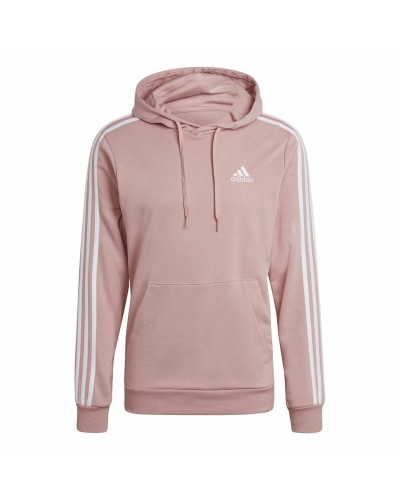 Adidas Essentials Felpa Uomo Wonder Mauve 3 Stripes Rosa - Sport & Casual
