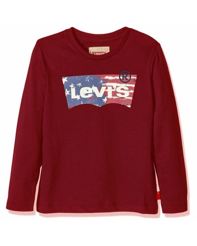 Levi's Camiseta de Manga Corta para Hombre Rojo Oscuro - Algodón Premium - Casual
