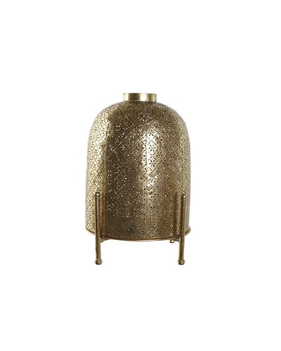 Porte-bougie ESPRIT Doré en Métal et Cristal (24x24x33 cm)
