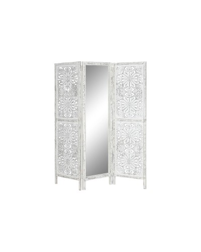 ESPRIT Room Divider White Mango Wood 152x182 cm with Mirror

