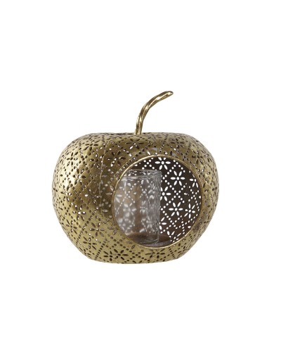 ESPRIT Kerzenständer Gold - Metall und Kristall - 14 x 14 x 13 cm
