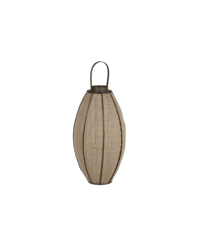 Ljusstakar Home ESPRIT Naturell Jute Bambu 37 x 37 x 70 cm