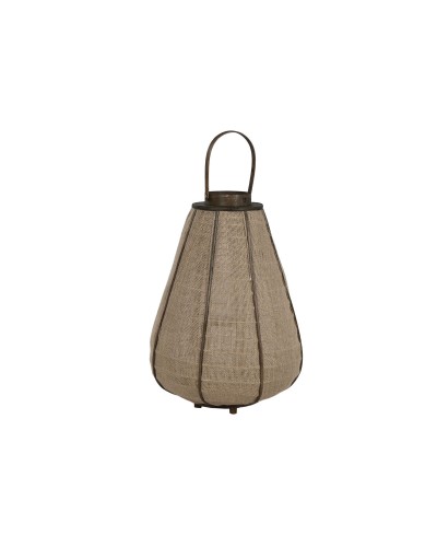 Ljusstakar Home ESPRIT Naturell Jute Bambu 41,5 x 41,5 x 57 cm