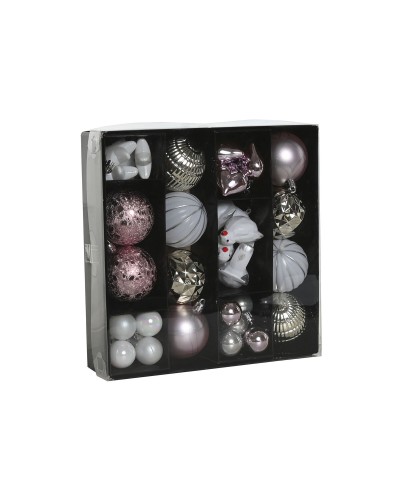 Bolas de Navidad Esprit Rosa de PVC - 25 cm de Diámetro
