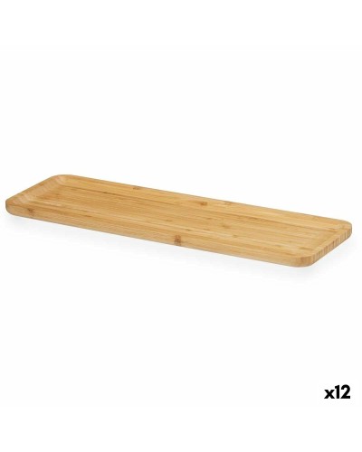 Aperitif Tablett Braun Bambus 46x1,6x15 cm - 12er Pack
