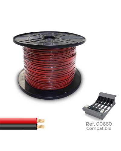 Cavo elettrico parallelo piatto Sediles 2x1,5mm Nero/Rosso da 300m