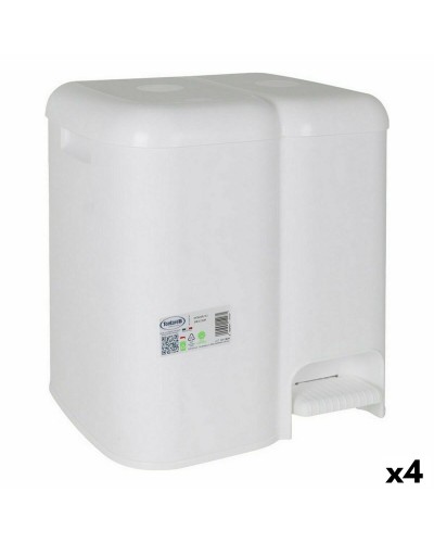 Tontarelli Patty Set de 4 Poubelles Blanches 10L
