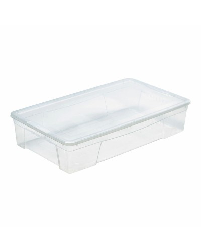 Förvaringslåda med lock Mondex Space Box Transparent polypropen 34 L 70,5 x 42 x 15,5 cm