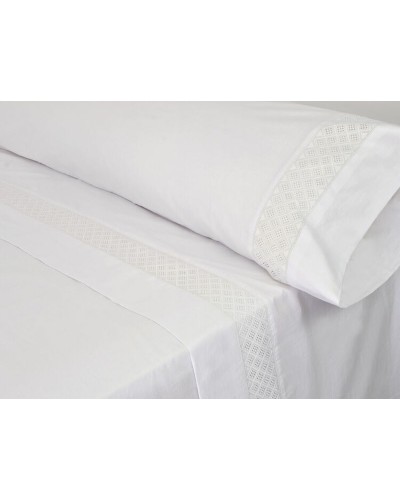 Pierre Cardin ELISA double bed sheets in pure cotton, white
