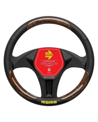 Momo Cubre Volante Negro/Blanco Ø 38-39cm - Protección Volante Coche
