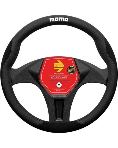 Momo Steering Wheel Cover Black/Carbon Fiber Ø 38-39cm - Secure Grip and Style
