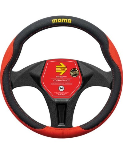 Momo Corse Red/Black Steering Wheel Cover - Diameter 38-39cm - Excellent Grip
