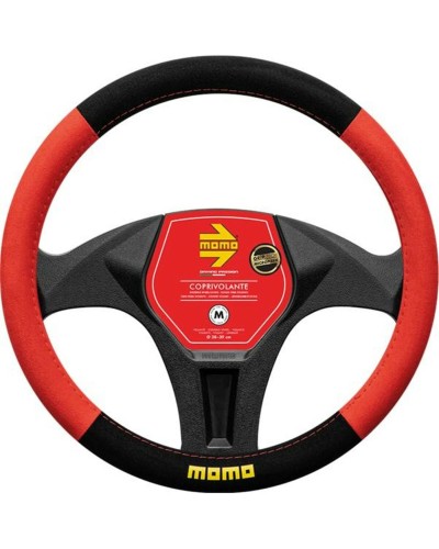 Momo Coprivolante Racing Nero/Rosso Ø 38-39cm - Presa Sicura
