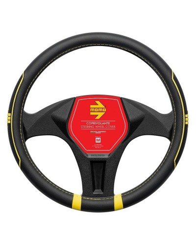 Momo Coprivolante Nero/Giallo Ø 38-39 cm - Presa Sicura e Sportiva
