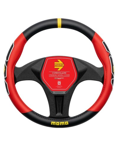 Momo Couvre Volant Fun Noir/Rouge Ø 38-39cm - Protection & Style
