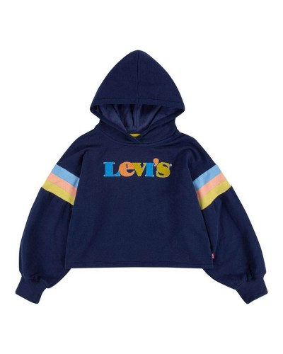 Levi's Felpa Bambino Blu Scuro Full Sleeve High Rise - Comoda e Calda

