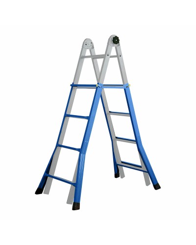 Telescopische ladder EDM 75090 Aluminium Staal 4 m x 58 cm 8 Treden