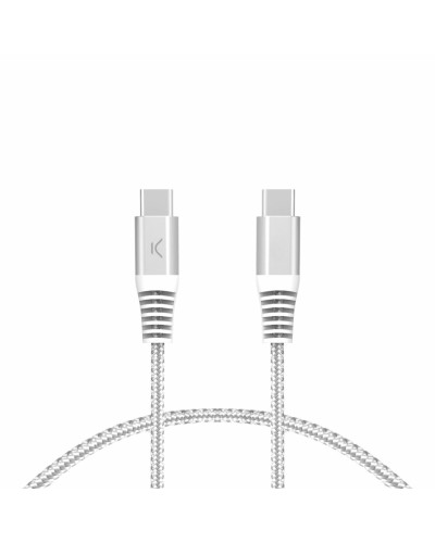 Kabel USB-C naar USB-C KSIX Wit