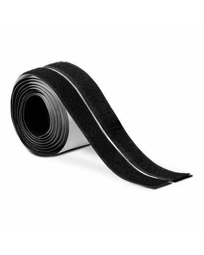 Inofix Cinta Adhesiva de Doble Cara Cierre de Gancho y Bucle, Negro, 1,5 m x 2 cm
