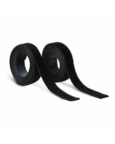 Inofix 2145-3 Double-Sided Tape: Strong Hold with Hook and Loop Fastener, 1.5 m x 2 cm in Black
