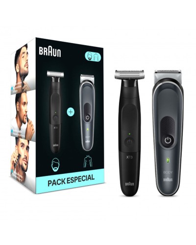 Braun BG5360 Rasoio Corpo e Barba Uomo + Pettini Regolabili XT3100
