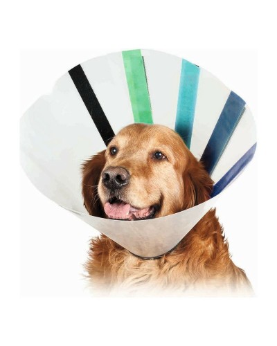 Collerette Élisabéthaine pour Chiens KVP EZ Clear | Réglable 16-19 cm | Protection Post-Opératoire
