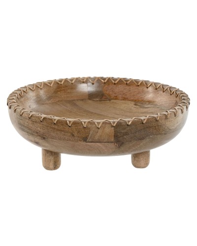 Bordsdekoration Home ESPRIT Naturell Mangoträ Kolonial 25 x 25 x 9 cm