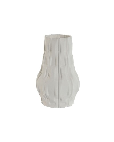 Maljakko Home ESPRIT Valkoinen Kivitavara Moderni 14,5 x 14,5 x 24 cm