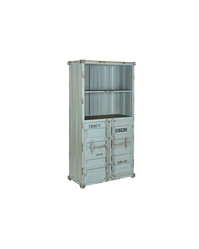 Estantería ESPRIT de metal y madera MDF | Turquesa Azul cielo | 87 x 44 x 168,5 cm
