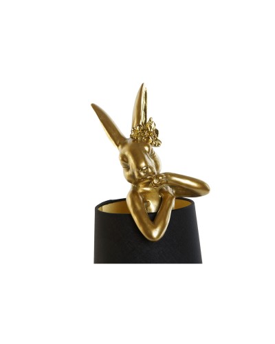 Bureaulamp Home ESPRIT Zwart Gouden Hars 40 W 220 V 16 x 16 x 43 cm