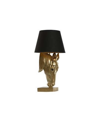 Bureaulamp Home ESPRIT Zwart Gouden Hars 50 W 220 V 30 x 30 x 59 cm